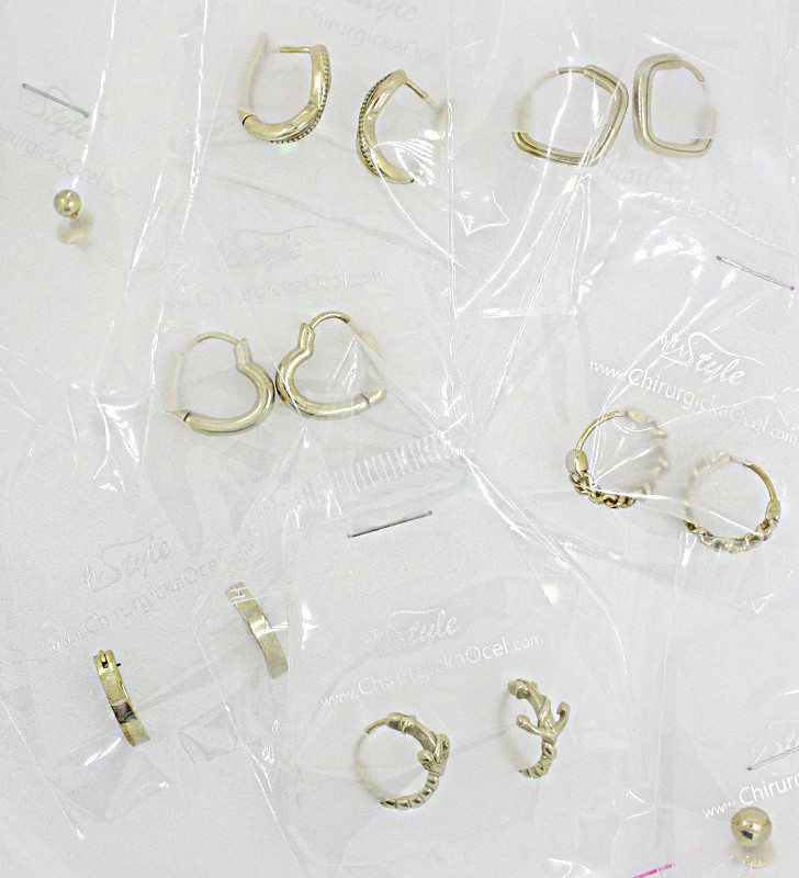 Náušnice 15mm z chirurgické oceli  Tri-Edge Hoops