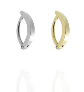 Ocelové 16mm náušnice Arc