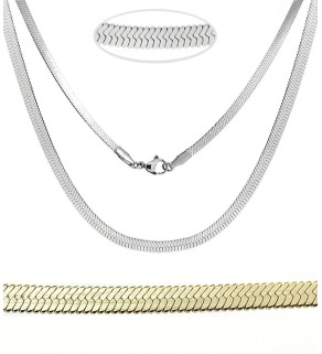 Flat Necklace - Snake chain 3mm