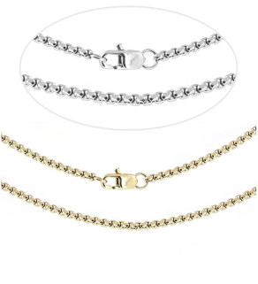 Řetízky Box 2x2mm z chirurgické oceli