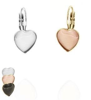 Náušnice z chirurgické oceli Heart of Gold