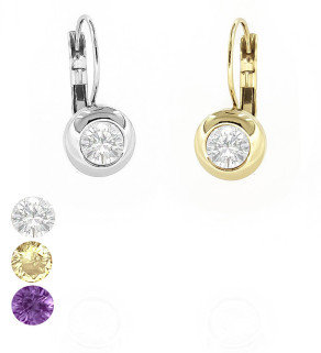 Náušnice z nerezové oceli Crystaline