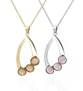 Stainless Steel Pendant Pebbles