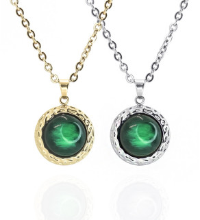 Přívěsek z nerezové oceli Green Eye