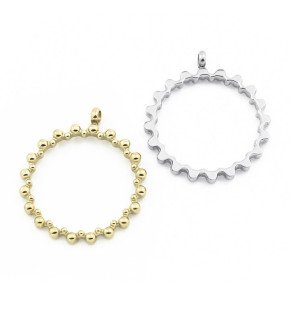 Polished stainless steel pendant Balls 23mm