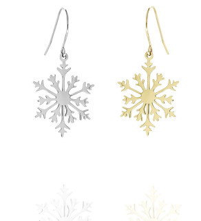 Stainless Steel Earrings Snowflake