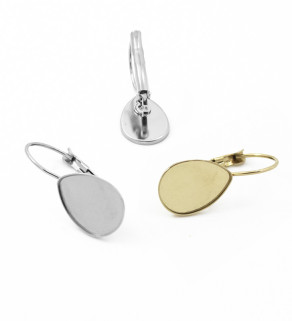 Stainless Steel Earring Drop 14x10mm