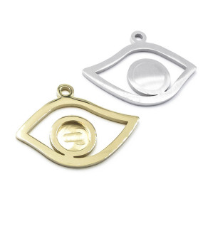 Nerezový Leštěný přívěsek oko 29mm - 1Ks