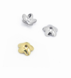 Stainless Steel Bead caps 6x0,7mm - 1Pc+P