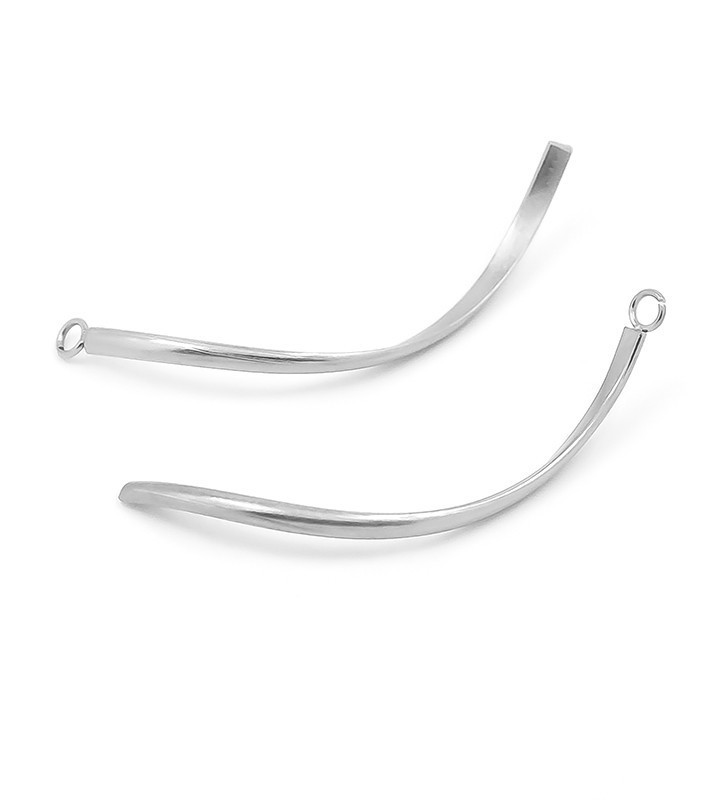 Ocelový Přívěsek vlnka 40mm -1ks