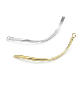 Ocelový Přívěsek vlnka 40mm -1ks