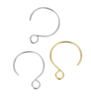 Kulaté háčky 19mm z chirurgické oceli - 1Ks+B