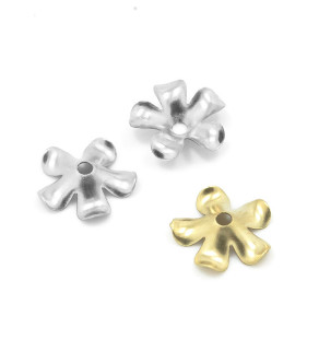 Ocelové kaplíky kytičky 9mm - 1Ks+B