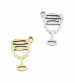 Leštěný přívěsek sklenička 16mm - 1Ks