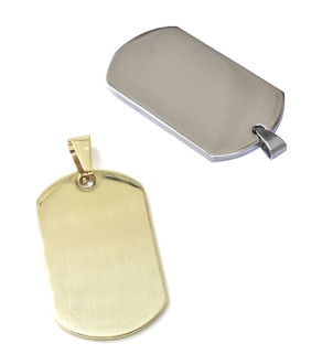 Tag 316L Rectangle Pendant 40mm
