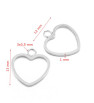 Stainless Steel frame pendant Hearts - 1Pcs