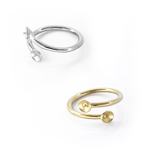 Stainless Steel 316 Finger Ring Setting - 1Pc