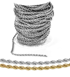 Ocelový řetízek 2,4mm Rope 304 - 1m