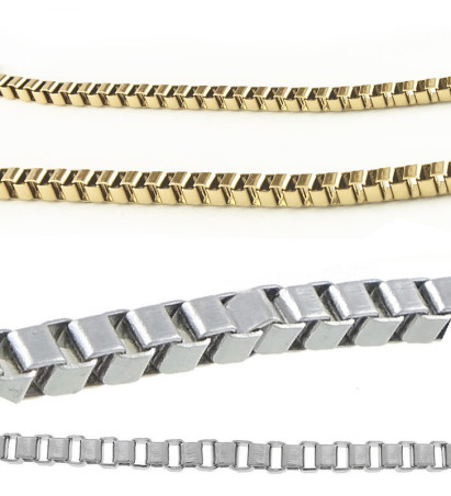 Stainless Steel Box Chain - 1m