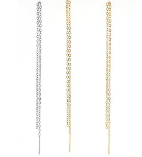 Řetízkové náušnice  z chirurgické oceli +-16cm  - 1Ks