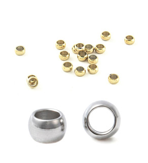 Stainless Steel Crimp beads 1,5-2mm - P+