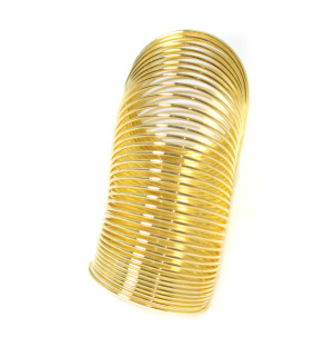 Gold Stainless steel memory wire Ring - 68 loop