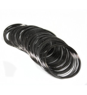 Paměťový drát Náramek Černý 6cm - 40 otoček