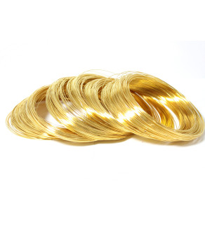 Gold Stainless steel memory wire - 20 loops