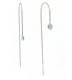 Chain Earring 316L with 6mm round - 1Pc