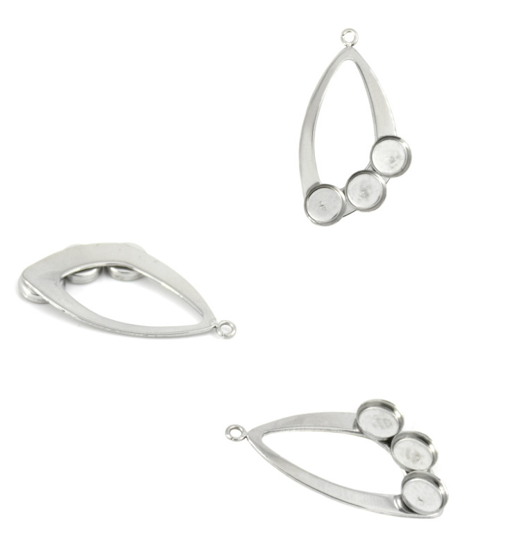 Přívěsek 32mm s lůžkem 3x6mm - 1Ks