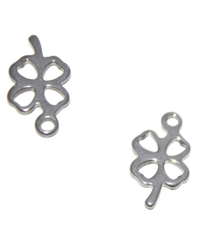 Přívěsek čtyřlístek 12x7x1mm - 1Ks+B