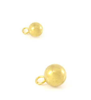 Závěsná kulička Zlatá 9x6mm - 1Ks+B