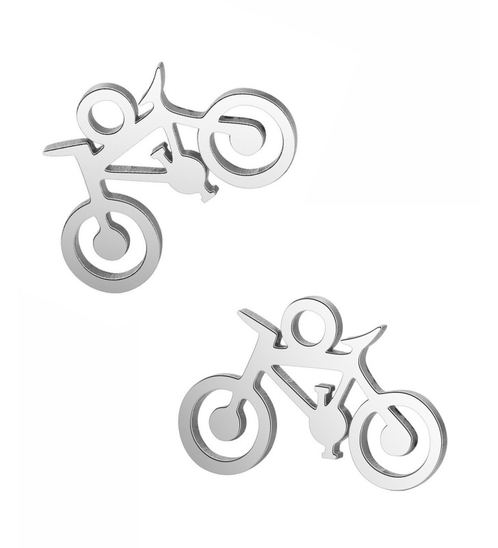 Stainless Steel Charm bike 9x14mm - 1Pc