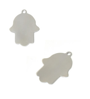 Ocelový Tag Hamsa 39x30x1mm