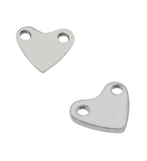 Ocelový konektor srdce 5,6x7x1mm 1ks+B