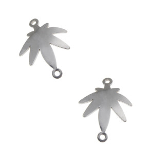 Stainless steel leaf connector 28x21,5mm- 1Pc