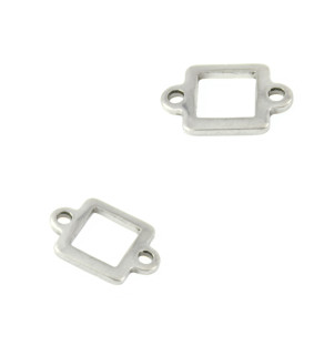 Stainless Steel Square Connector 14x9mm 1Pc