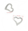 Ocelový Komponent Srdce 15mm - 1Ks