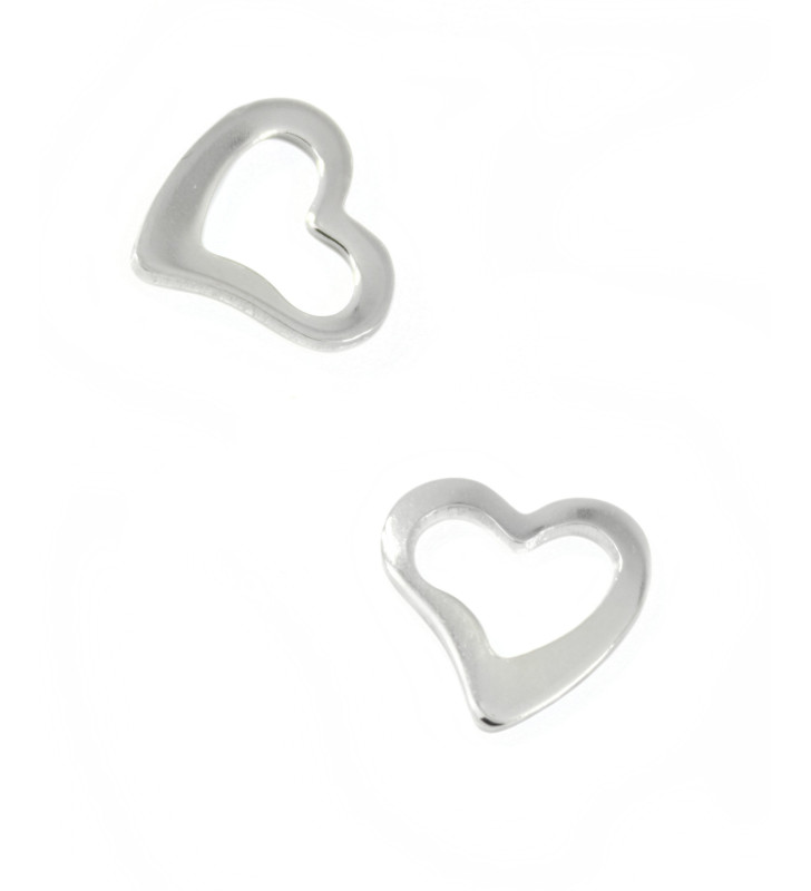 Ocelový Komponent Srdce 15mm - 1Ks