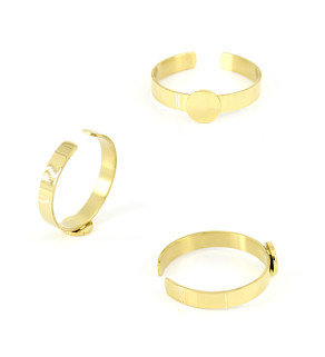 Finger Ring Setting Gold 19x3,5x6mm