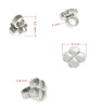 Stainless Steel cloverleaf components 9mm - 1Pc