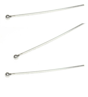 Ketlovací nýty 20x2x0,7mm s kuličkou  - 100Ks