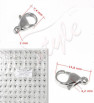 Stainnless Steel Lobster Clasps 316L 9-15mm
