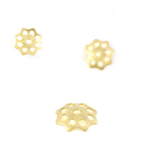 Gold Stainless Steel Bead caps - 1Pc