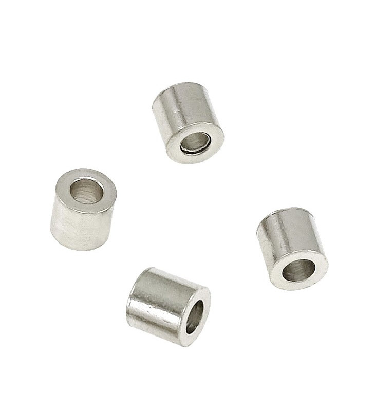 SSteel Crimp beads 2x2x1mm