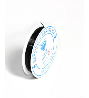 Black elastic crystal thread 0,6mm