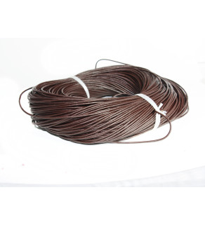 Kožený kord 3mm Tmavě Hnědý - 1m