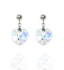 Earrings with crystals heart