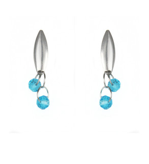 Náušnice s modrými krystalky